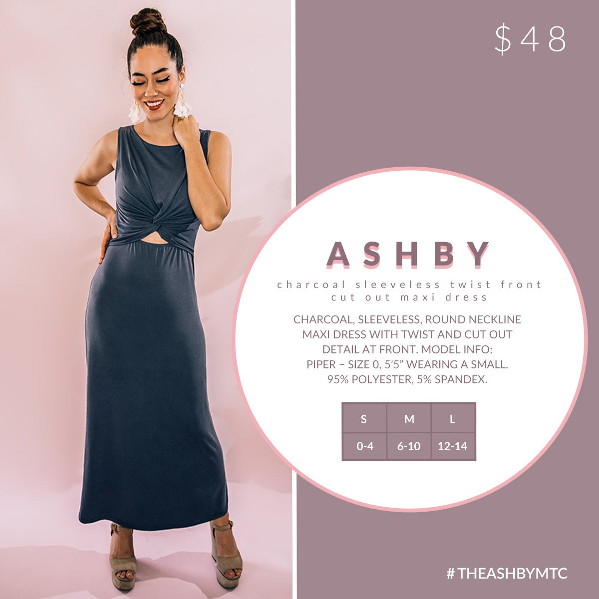 Ashby - Front Twist and Cut Out Maxi Dress