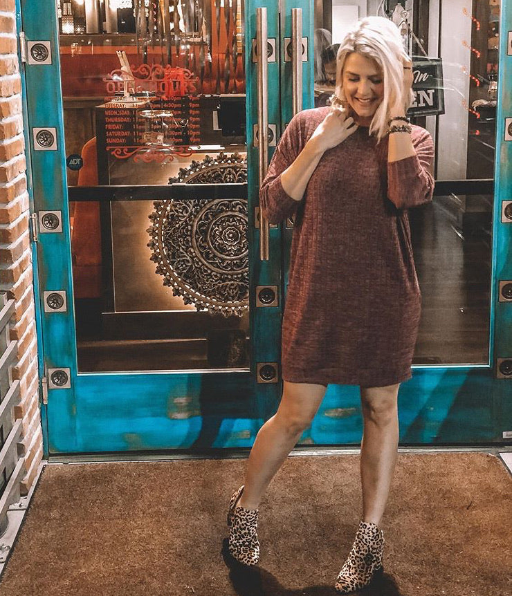 Caitlin II - Maroon Mid Length Dress