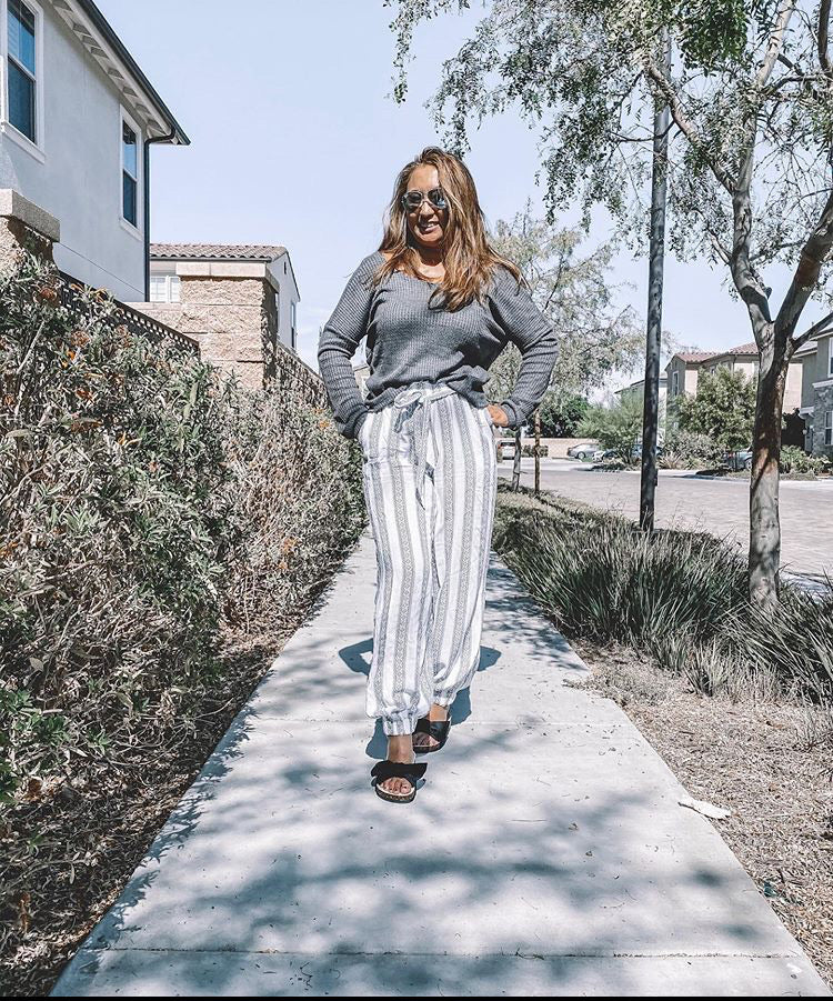 Dina - Grey - Twisted Open Back Thermal Top