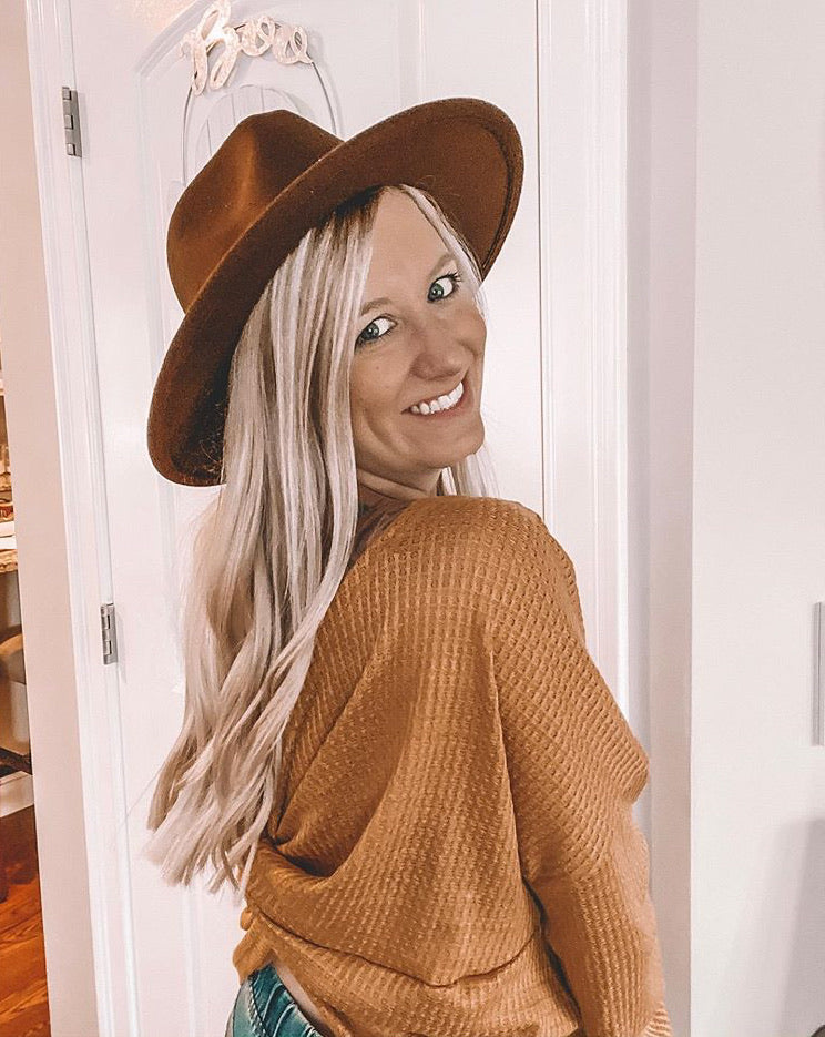 Dina - Mustard - Twisted Open Back Thermal Top