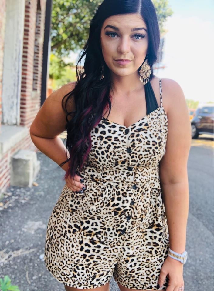 Elodie Leopard Print Romper