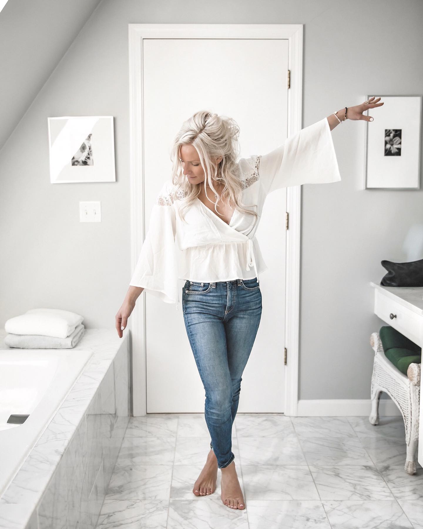 Kylie - Boho Cream Colored Blouse