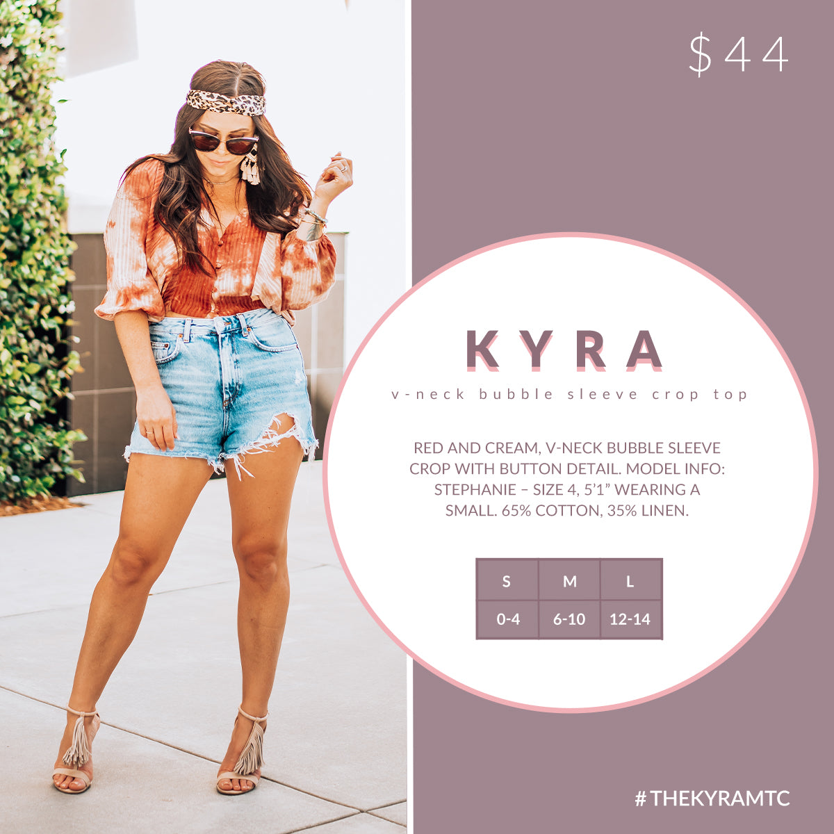 Kyra - Bubble Sleeve Crop Top