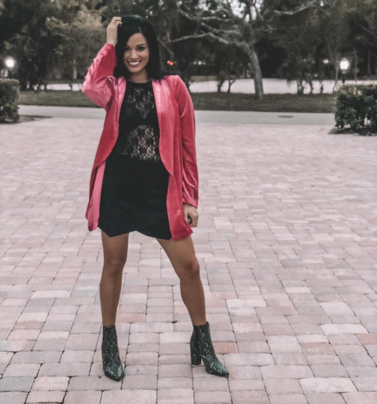 Lala - Black Sheer Lace Long Sleeve