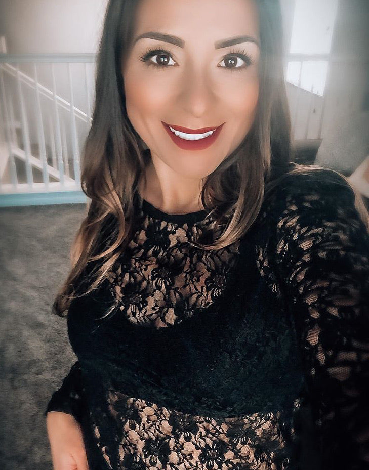 Lala - Black Sheer Lace Long Sleeve