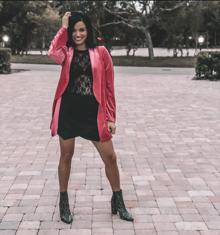 Raquel - Black Suede Asymmetrical Skort