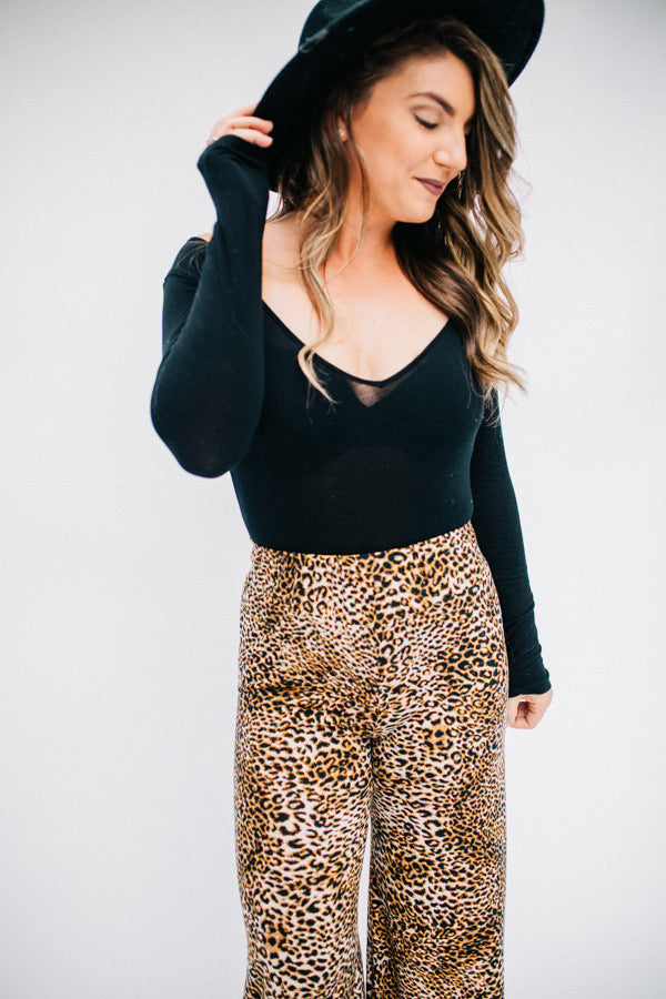 Raen - Leopard Print Wide Leg Pants