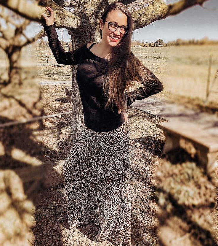 Raen - Leopard Print Wide Leg Pants