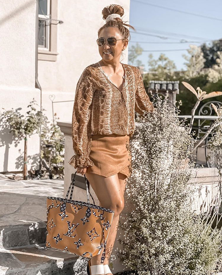 Shandra - Snakeskin Surplice Top