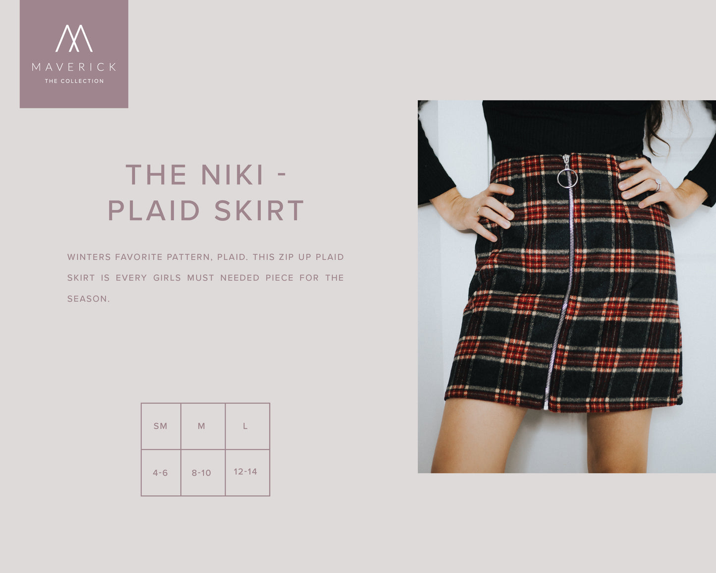 Niki - Plaid Skirt