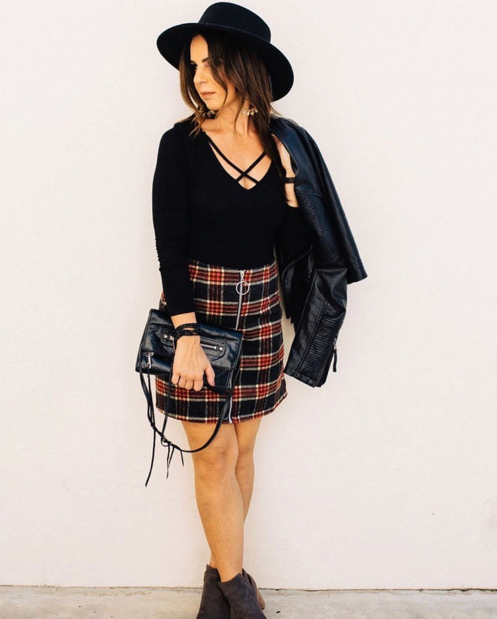 Niki - Plaid Skirt