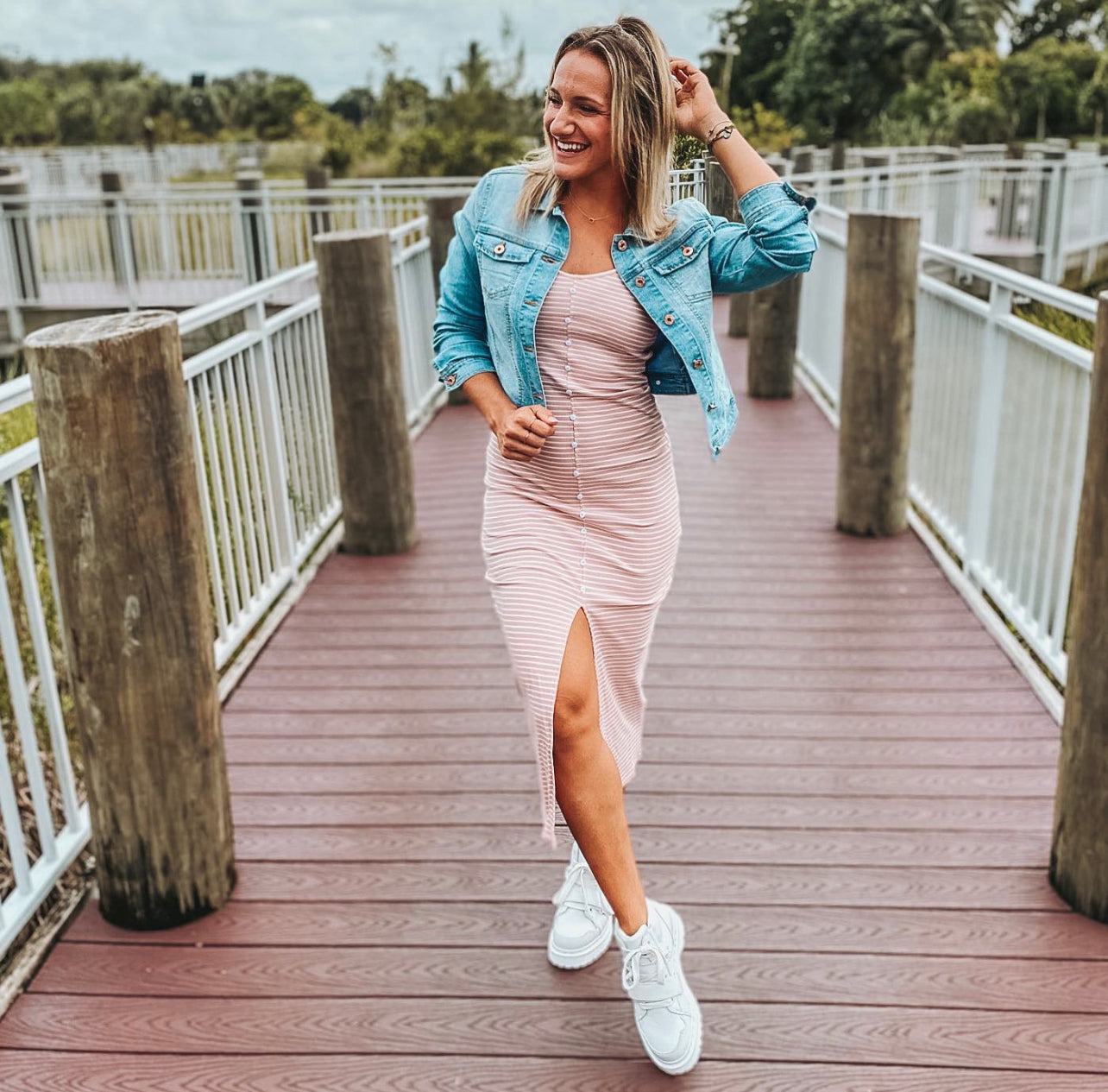 Lex - Striped Bodycon Dress