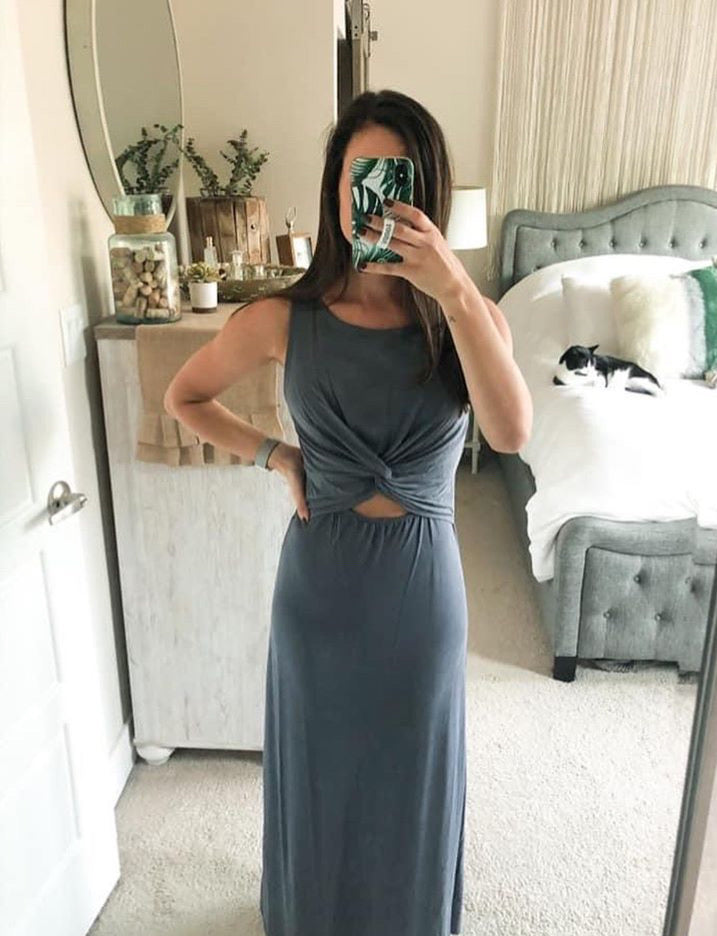 Ashby - Front Twist and Cut Out Maxi Dress
