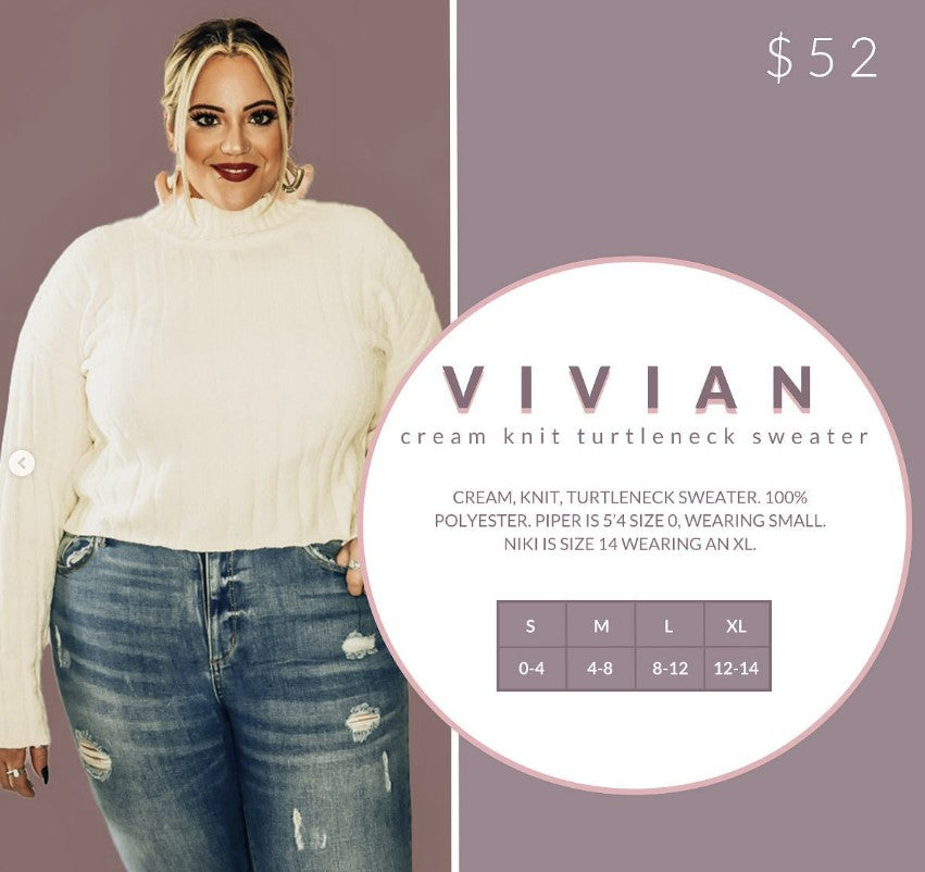 Vivian - Cream SOFT Cropped Sweater