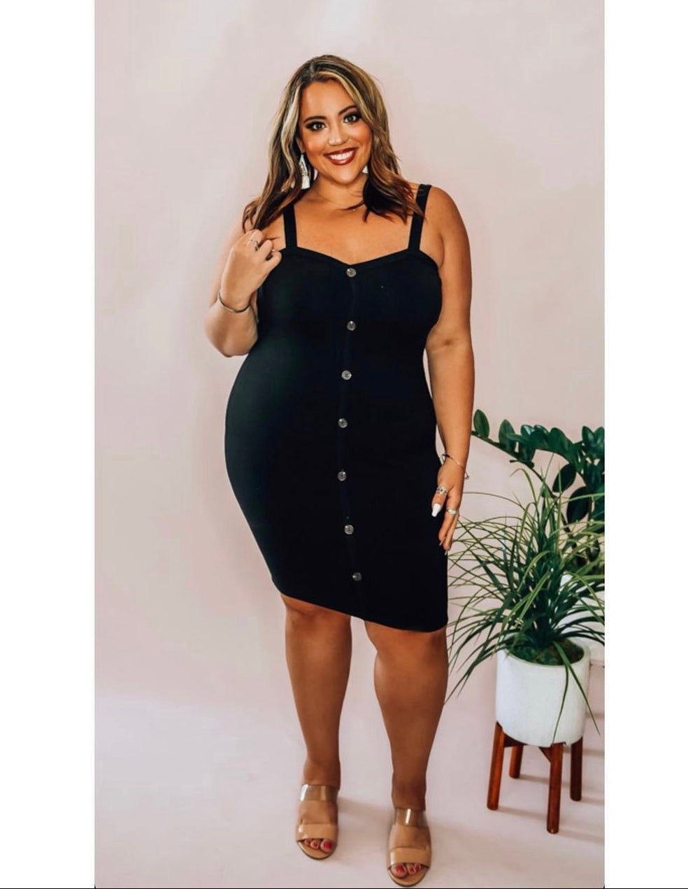 Connelly - Black Ribbed Dress
